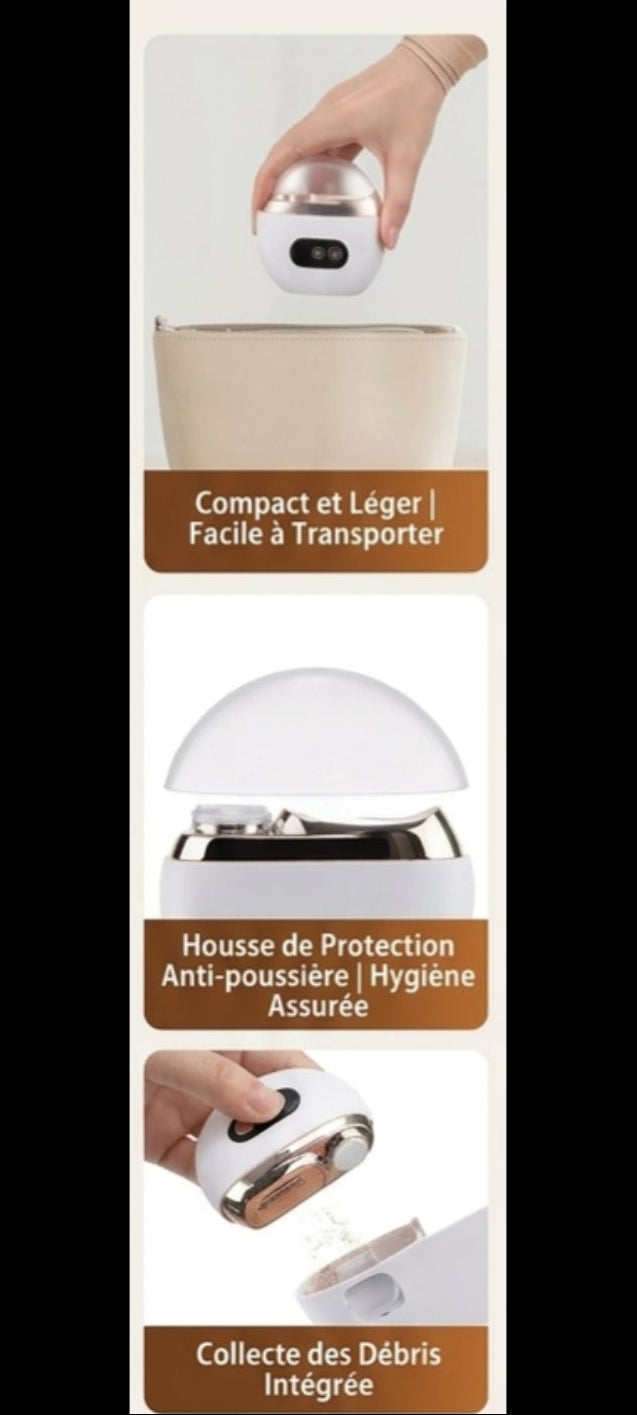 NeliaTouch – Coupe-ongles électrique 2 en 1 avec lumière