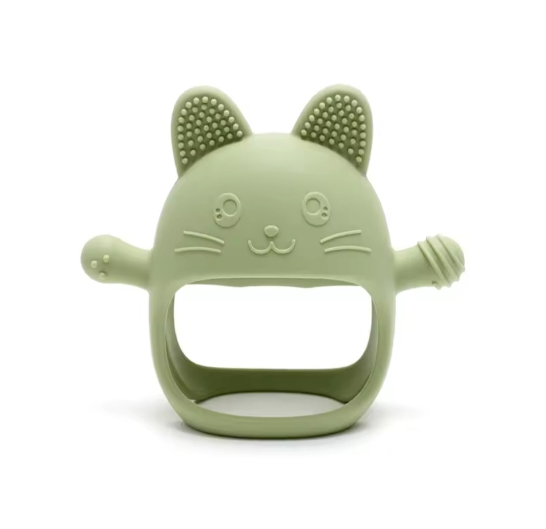 NeliaGrip – Mitaine de dentition lapin en silicone alimentaire