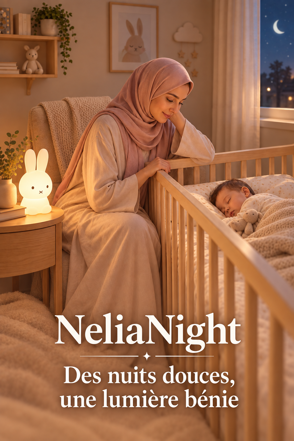 NeliaNight — Bannière Mobile avec slogan
